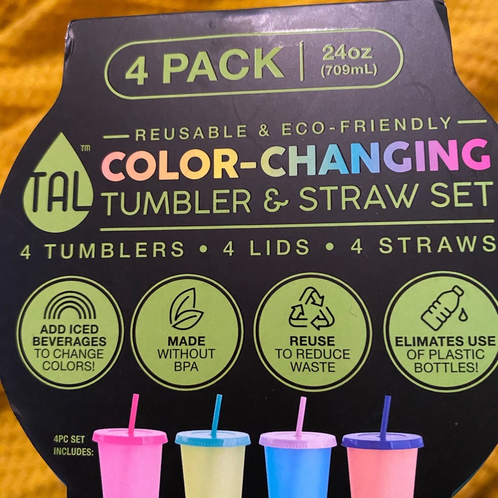 SOLD. TAL COLOR CHANGING TUMBLER